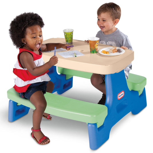 Little Tikes Easy Store Jr. Play Table - Blue/Green | Value Deal