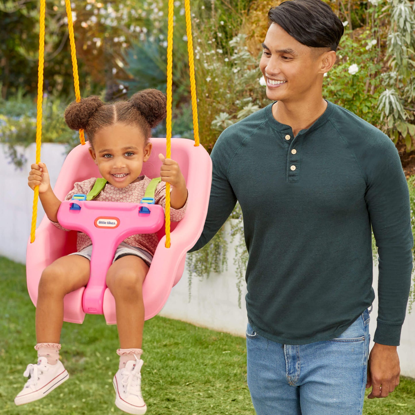 Little Tikes 2-in-1 Snug 'n Secure Swing - Pink | Value Deal